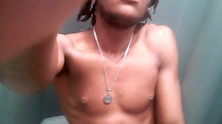 Incredible public masturbation session with muscular men and sexy moans