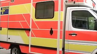 Young nurse getting fucked in ambulance car