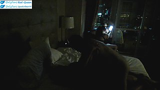 Cuckquean Wife Watches and Films From the Hotel Cuck Chair as Her Husband Fucks a Girl He Found in Las Vegas on Vacation