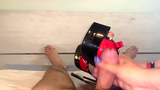 My Wife Makes Me Cum on Heels and Pantyhose POV