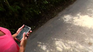 POV blowjob footjob handjob with Karla Kush eating cum