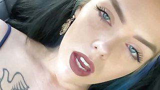 PAWGQueen Jerk Off Instructions with Ryan Smiles in a Car POV