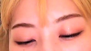 A Girl in School Uniform with Strangely Shaped Nipples Gets Fucked and Face Fucked