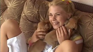 Little Summer with natural tits Sweet Orgasm