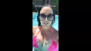 Onlyfans leaked MILF pool big tits brunette
