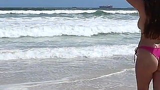 Stripping and Frolicking on a Public Beach