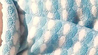 College Girl Pussy Fingering While Showering in Public Bathroom