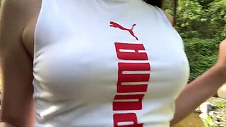 Filipina Teen Aiko Maine Risky Public Squirting Orgasm in Jungle River