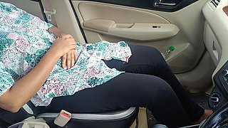 Office Manager Enjoying Hot Romance with Married Colleague Inside Car Part 4