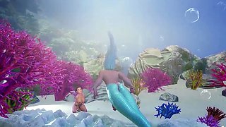 Big tits 3d babe fucking with sea monsters