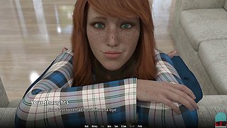 POV action with a big-boobed cartoon babe in a visual novel