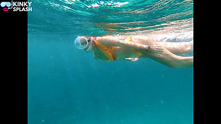 Snorkel Slut in Paradise - Underwater Flash & Naughty Tease