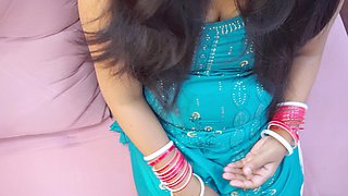 Horny Jija Fucks Big Ass Desi Indian Unmarried Sali, Closeup Blowjob and Doggystyle Fucking