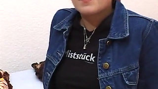 Short hair redhead is doing her first casting