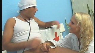 This hot nurse has a dirty mind and she loves her doctor's cock so much