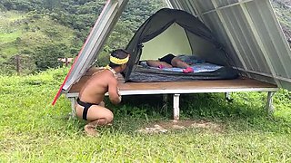 Indian teen finds horny Latina stepmom with huge ass in forest - amateur homemade fucking