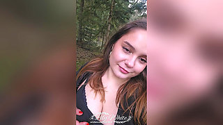 A little walk in the forest to get fucked and take a facial cumshot