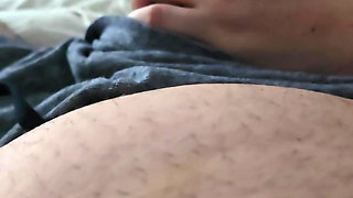 Step mom can't resist and pulled out step son dick for a quick handjob