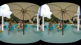 Naughty America - Summer vacationing babes Khloe Kapri, Penelope Kay, and Sera Ryder hook up with their rental owner
