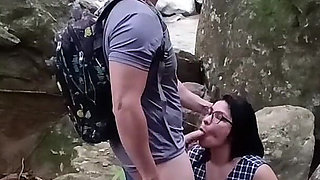 Girl Lets Her Teacher Fuck Her in the Woods After School. She Is Very Accommodating and Lets Him Record It