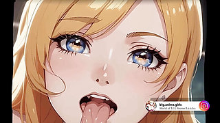 blond girls kiss big boobs