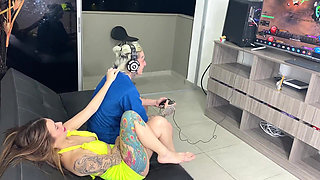 I Seduce My Gamer Stepbrother Until I Convince Him to Eat My Pussy and Give Me to Drink His Semen - Katty Blake