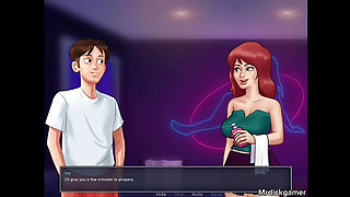 Summertime saga Hot massage by milf as she takes my cum at the end