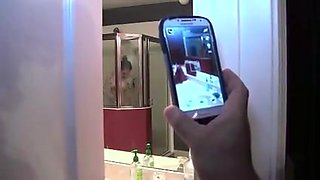 Brother Spies on Not Real Sister Taking Shower