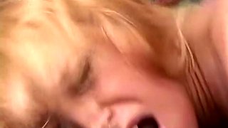 Jenna Jameson's vintage blonde allure ignites with raw passionate heat