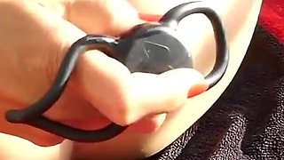 Hot MILF Brings Herself to an Extreme Squirting Orgasm in DP Masturbation