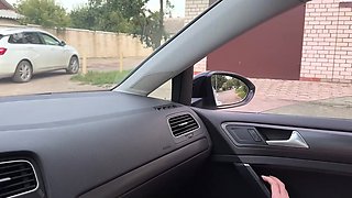 Blonde Russian has to pay the taxi driver with her holes