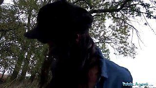 Public agent throatful of jizz and fuck for stunning brunette stunner sasha colibri