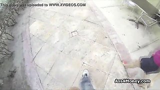 Perfect teen babe fucked in public bathroom