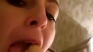 Independent Teen brunette girl toying pussy outdoor