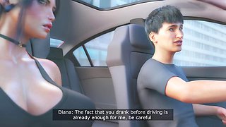 Futanari sex, cum on tits, 3d animated hentai