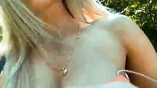 Camgirl Public Flashing: Amateur, Blonde  Solo Porn