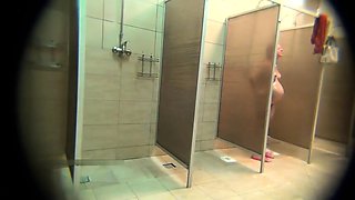 Kinky voyeur captures curvy amateur ladies in the shower