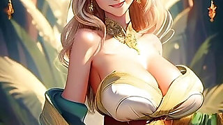 Fantazy girls with big boobs in forest (Ai model)