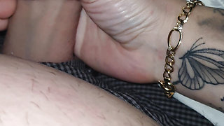 Step son let step mom pulled out his 9 inch of dick for handjob