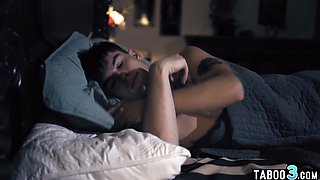 mommy stepmom sneaks into stepsons room