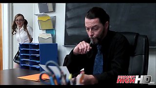 Nerdy h. teenie screwed by teacher