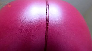 Latex slut solo anal masturbation