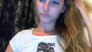 Blonde Babe Masturbates on Webcam