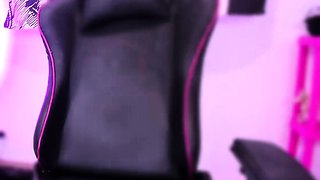 Blonde tight pussy babe solo toy fun in glamour masturbation