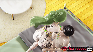 3D Hentai Animation with Sexy Elf Diana - Fingering Wet Pussy, Double Vibrator Hard Fuck in Ass and Pussy, and G-Spot Squirt!