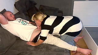 Hot Foreplay Quickie Blowjob Masturbation Satisfyer Wet Pussy Hard Cock Orgasm Cumshot Couple Couch Amateur