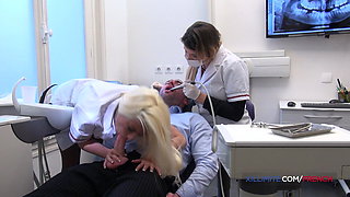 Blond dentist fucks her patient