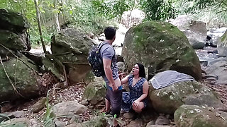 FIRST PART FUCKING WITH MY PARTNER IN THE FOREST.. they FUCK me, SUCK me and cum on top of me.. In the forest