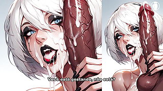 2B being a naughty little bitch