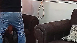 Housewife Pays Pizza Delivery Guy with Her Pussy Fucking